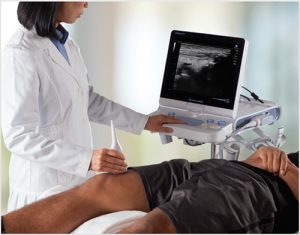 Ultrasound imaging patient knee